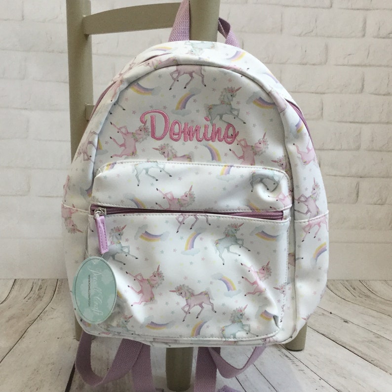 school nursery Personalized Bag Personalised Child/'s Unicorn Backpack Rucksack