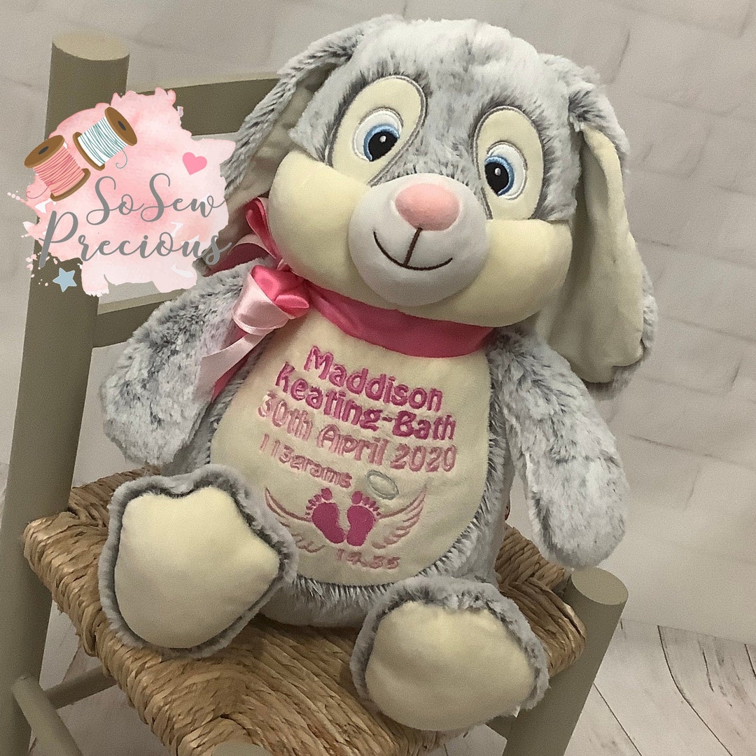 Personalised Cubbies Bunny Rabbit Embroidered Baby Gift Etsy UK