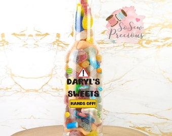 Botella Dulce Personalizada, regalo para el día del padre, cualquier nombre personalizado, cumpleaños, niños