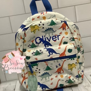 Personalised Child&#39;s Dinosaur Backpack Rucksack, Powell Craft, Personalized Bag, school nursery