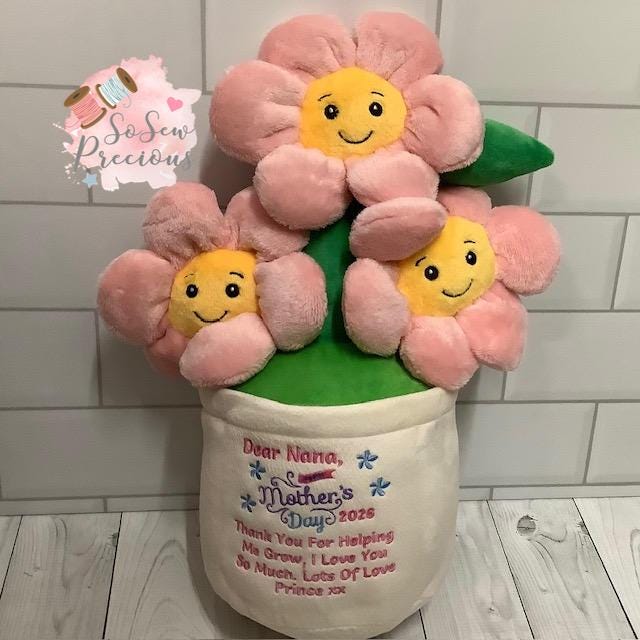 パーソナライズされた花瓶入りテディベア、誕生日プレゼント、男の子