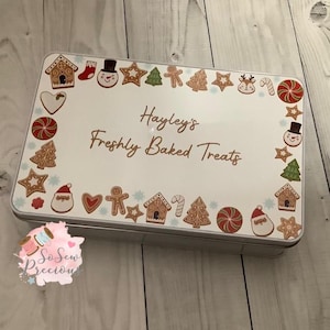 Lata de metal personalizada para dulces recién horneados, caja personalizada, Navidad