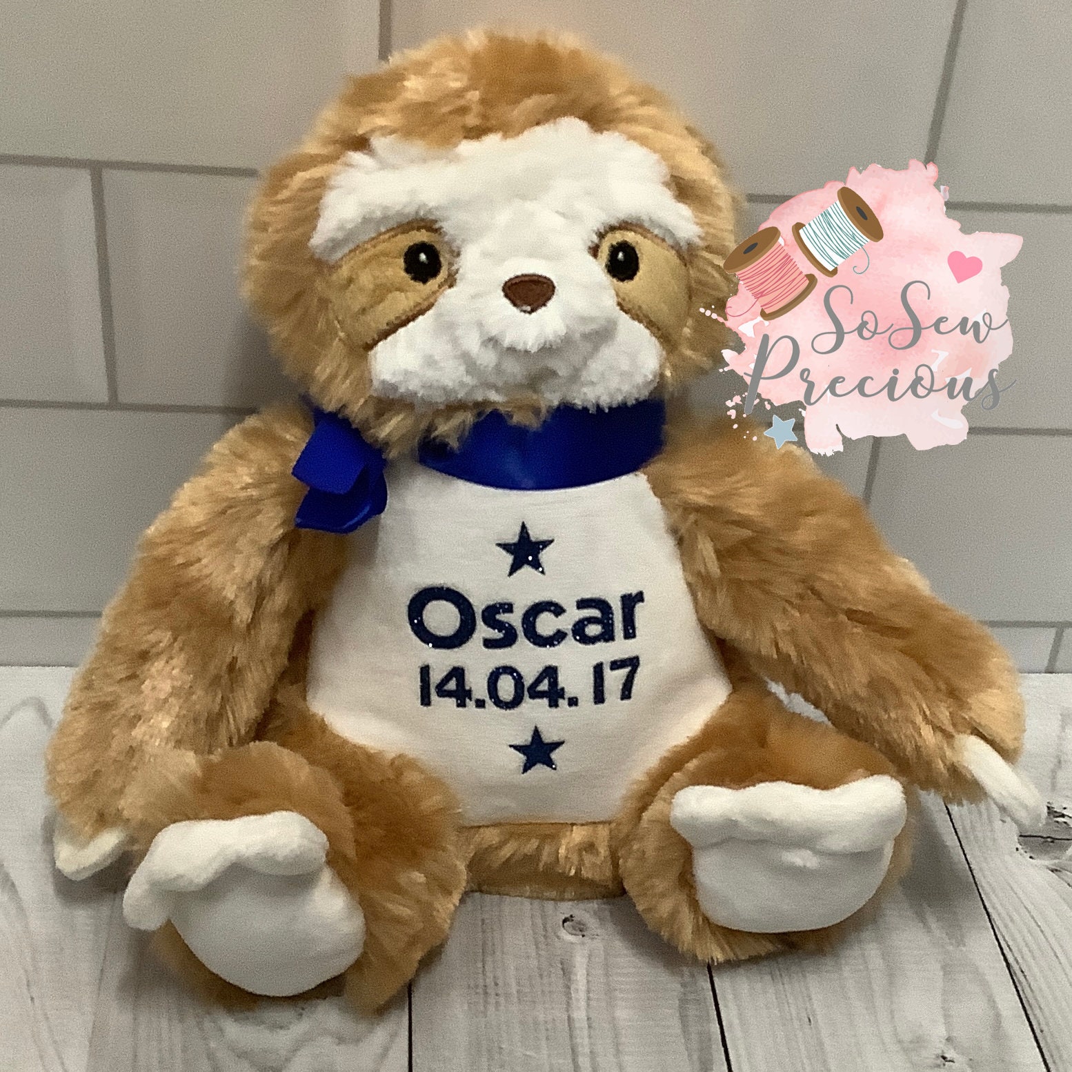 Personalised Teddy Cuddly Toy New Baby 