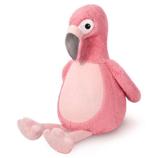 Personalised Flamingo Teddy Bear, birthday Gift, Boy or Girl , Christening Teddy, 1st birthday, personalized stuffie, new baby