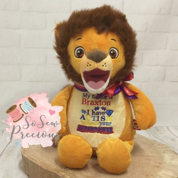 personalised lion teddy