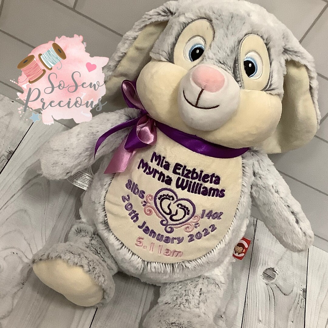 Personalised Cubbies Bunny Rabbit Embroidered Baby Gift Etsy UK