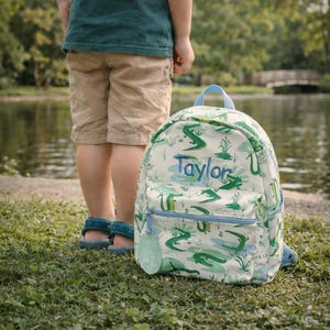 Personalisierte Krokodil Rucksack Rucksack des Kindes, Powell Craft, personalisierte Tasche, Schule Kindergarten