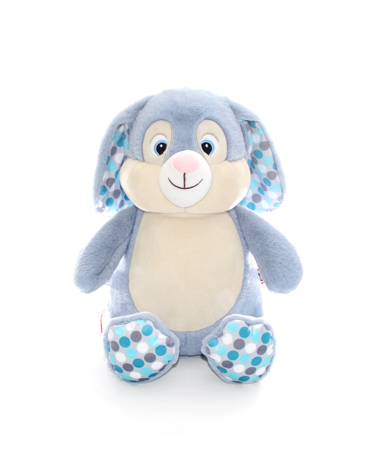Personalised Cubbies Bunny Rabbit Blue Polka Dot, Embroidered Baby Gift ...