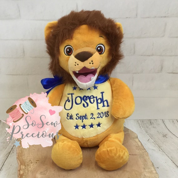 personalised lion teddy