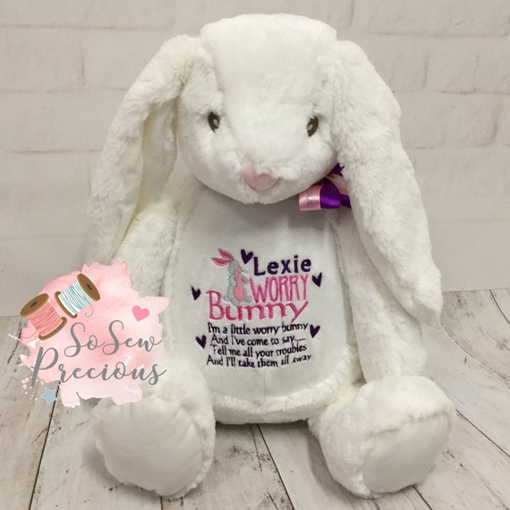 personalised rabbit teddy