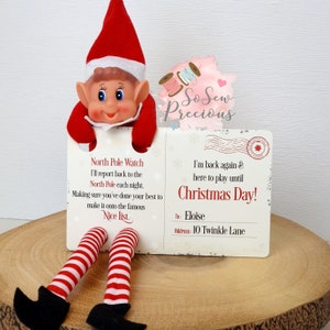 Personalisierte Elfenpostkarte zur Weihnachtszeit, personalisiert