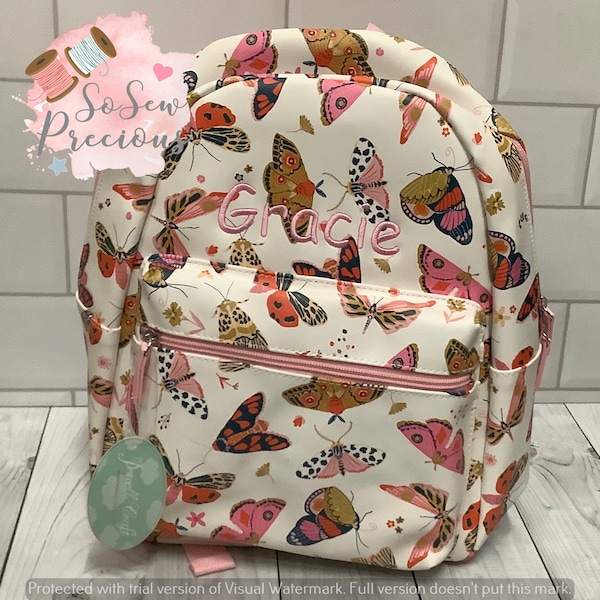 Personalised Child's Butterfly Backpack Rucksack, Powell Craft, Personalized Bag, school nursery