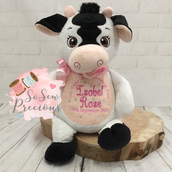 personalised cow teddy