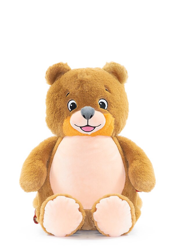 Personalisierter Teddybär Zur Taufe - Besticktes Kuscheltier Mit Namen Und Datum - Geschenk Zur Geburt & Taufe
