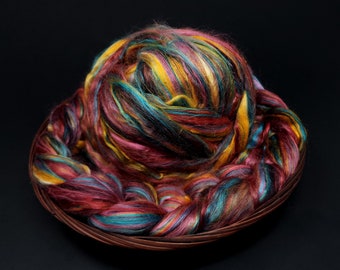Bamboo and Merino Wool Top Roving for Spinning
