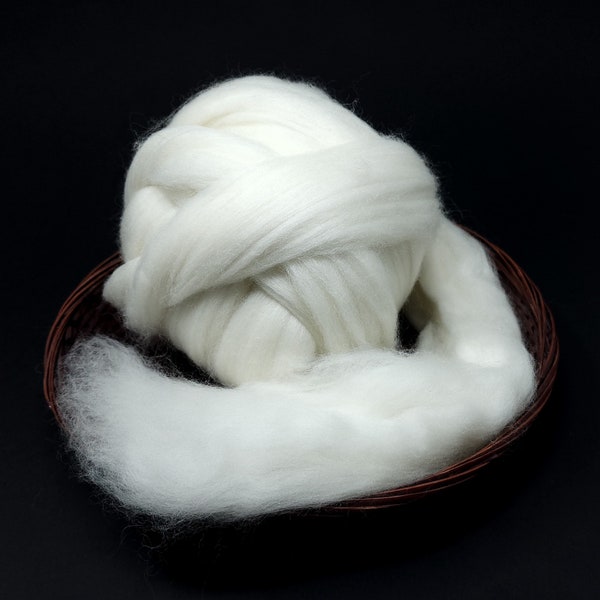 Dessus en laine mérinos superfine 18,5 microns pour le filage ou le feutrage