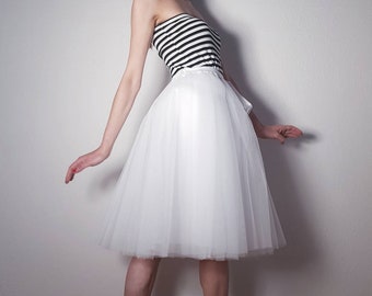 Tulle skirt / bridal skirt white 60 cm skirt length