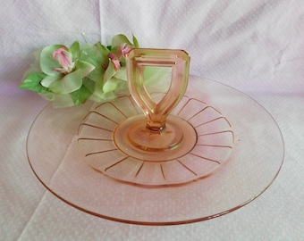 Pink Victory Sandwich Plate