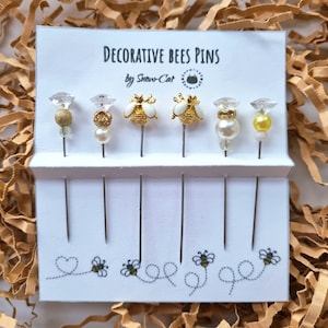 Decorative Sewing Pins Bees