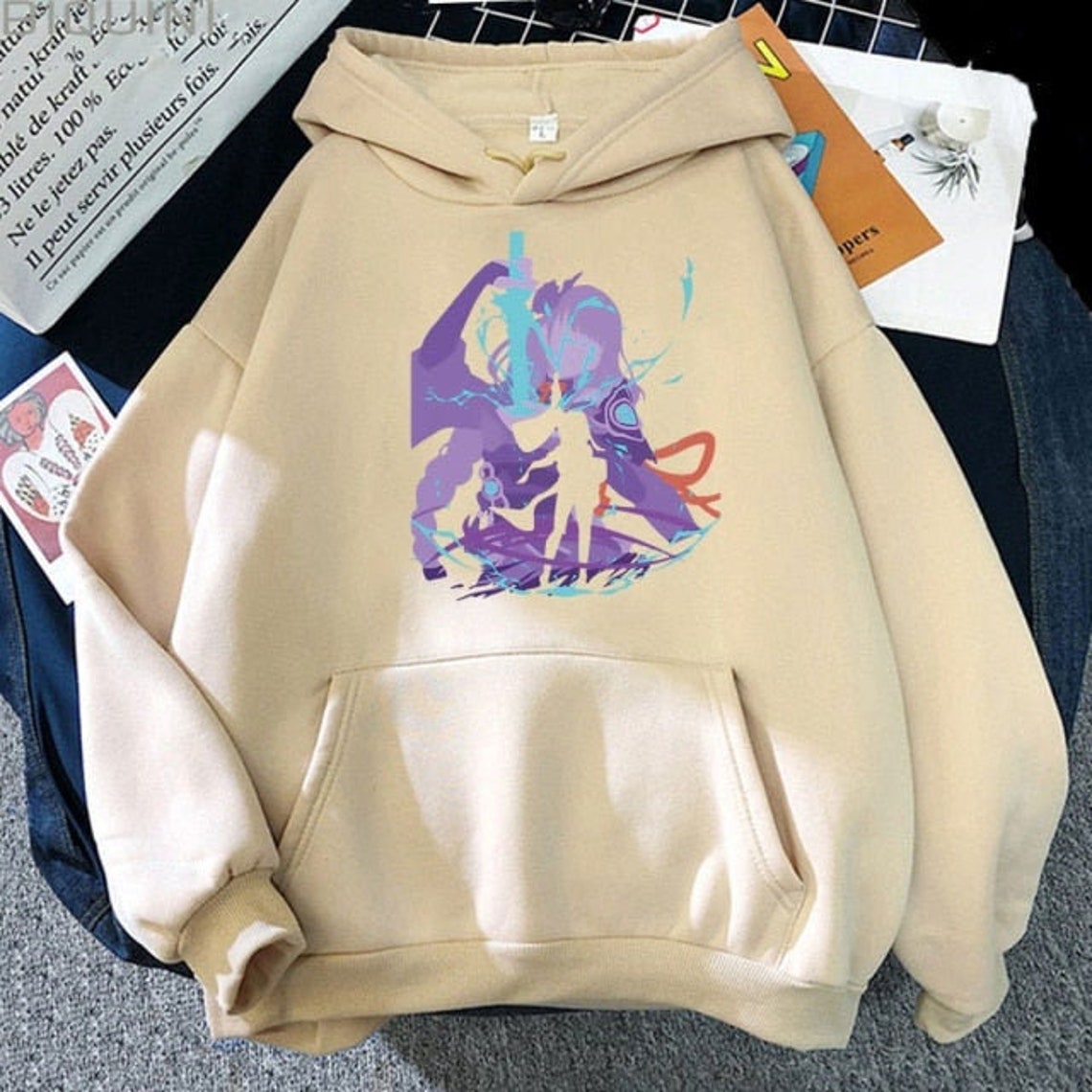 Genshin Impact Raiden Shogun Hoodie Sweater Sweatshirt Anime - Etsy UK