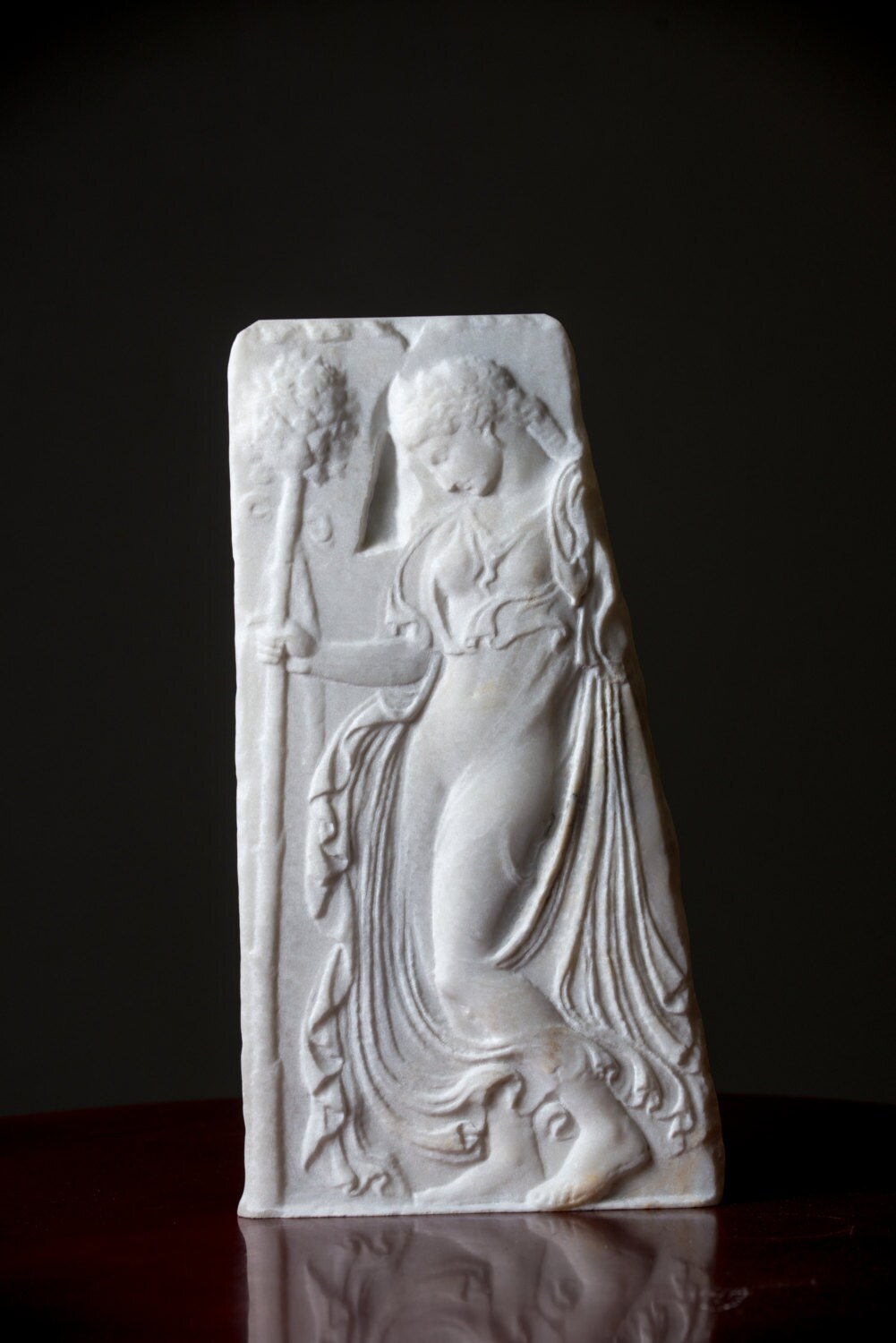 MARBLE Dancing Maenad relief carved Greek marble artist Etsy
