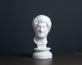 carved MARBLE bust of Marcus Aurelius marble statue figurine artist sculpture