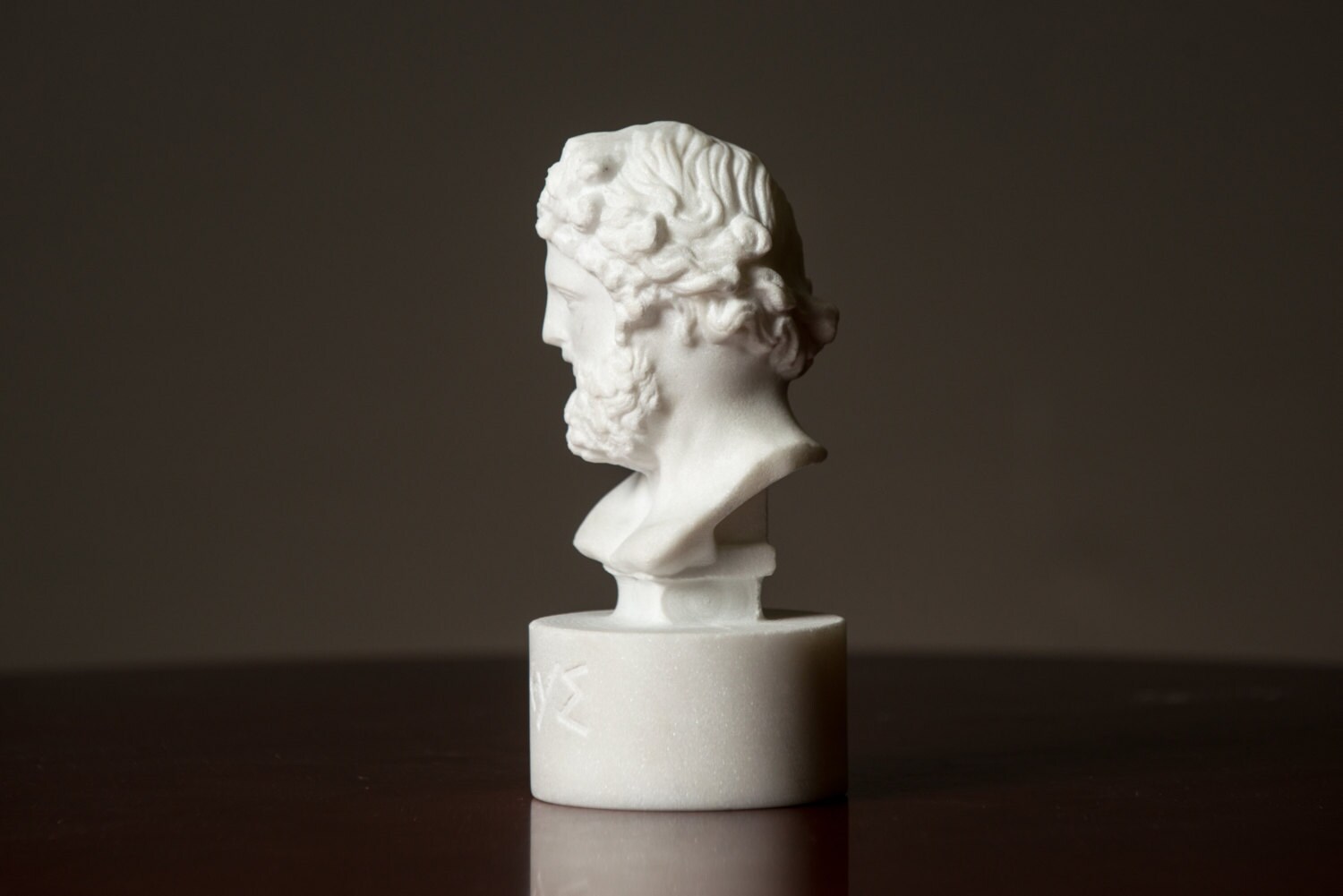 Bust of Olympian God Zeus Carved Greek Marble Statue Figurine Artist ...