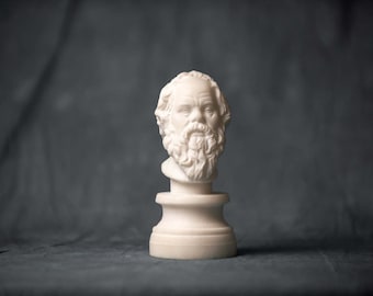 Busto de mármol del filósofo Sócrates estatua tallada figura artista escultura