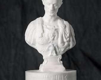 Galileo Galilei Büste – Handbemalte Reproduktion Aus Marmor & Kunstharz, Höhe 15 Cm, Made In Italy