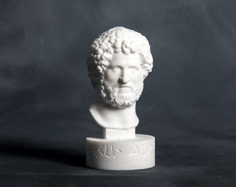 Busto de mármol de Marco Aurelio, estatua de mármol griega tallada, figura de artista, escultura