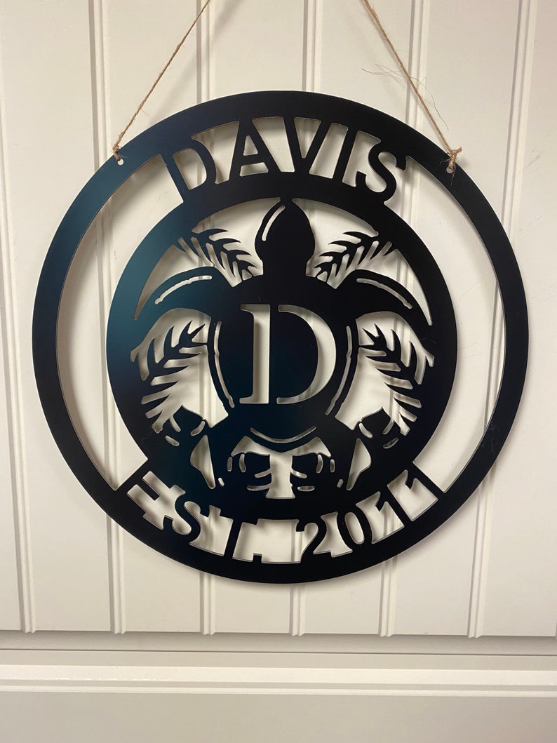 Personalized Sea Turtle Home Sign Personalized Sea Turtle Home Sign