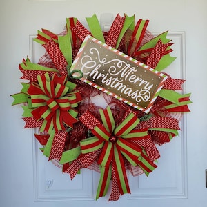 Wreath for Front Door, Christmas Wreath