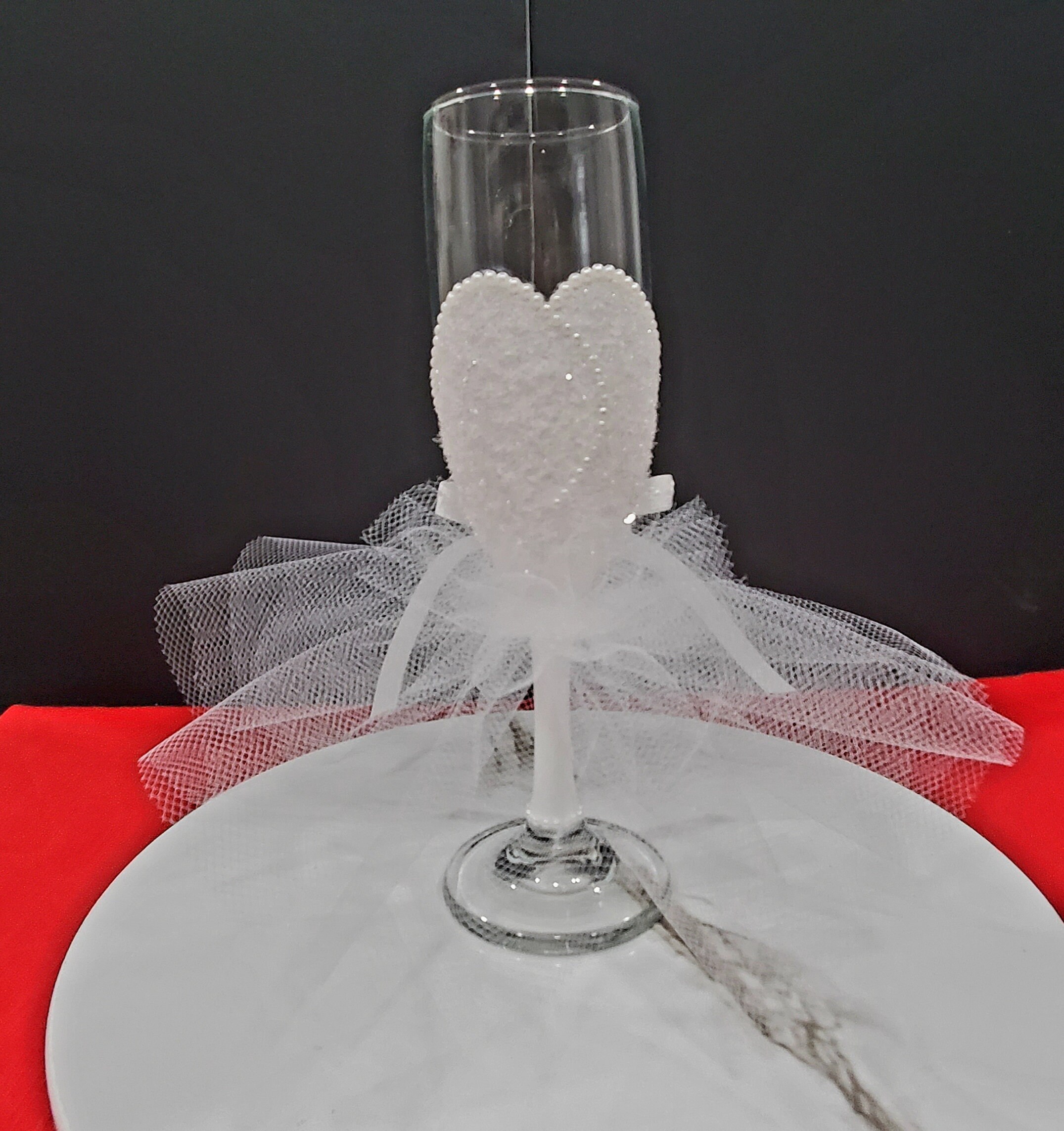 Handmade Wedding Dress Champagne Flute, Bridal Shower Decor - Etsy