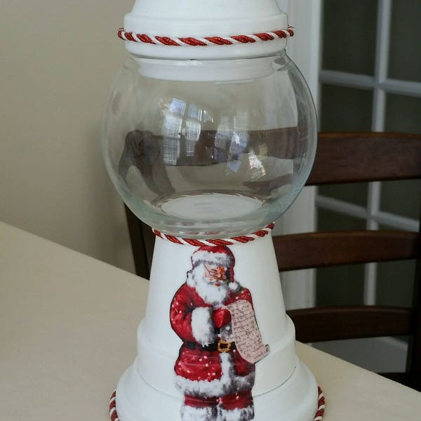 Snowman Candy Holder, Snowman Decoration, Santa Candy Holder, Santa Decoration, Gumball Candy Holder, Christmas Decoration