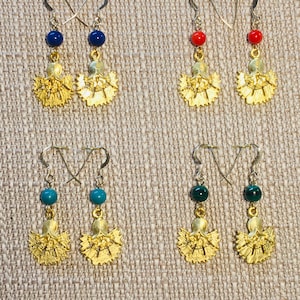 Ottoman Turkish flower earrings with choice of gemstones