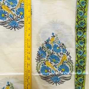 5 yards block printed cotton fabric from India