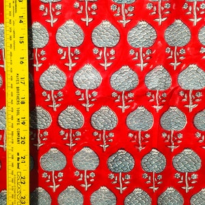 5 yards block printed cotton fabric from India
