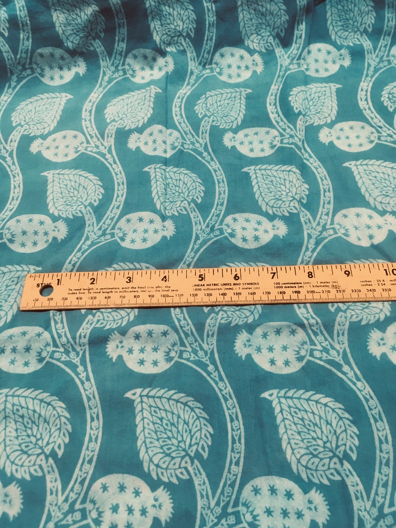 5 yards block printed cotton fabric