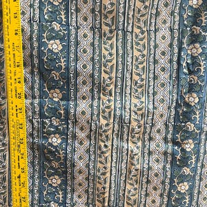 5 yards block printed fabric from India