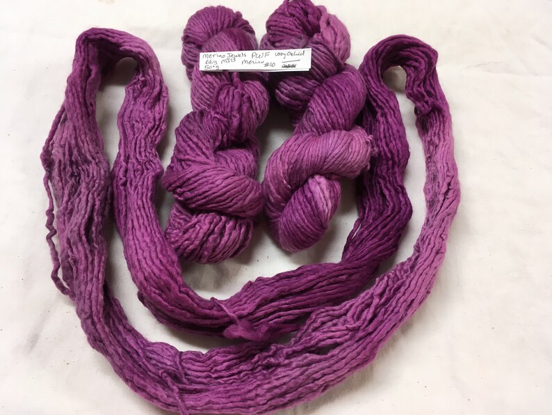 Luxury hand dyed merino yarn, multiple skeins, Pagewood Farm Merino Jewels Orchid PurplePink 13