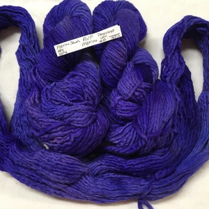 Luxury hand dyed merino yarn, multiple skeins, Pagewood Farm Merino Jewels Deep Violet 12