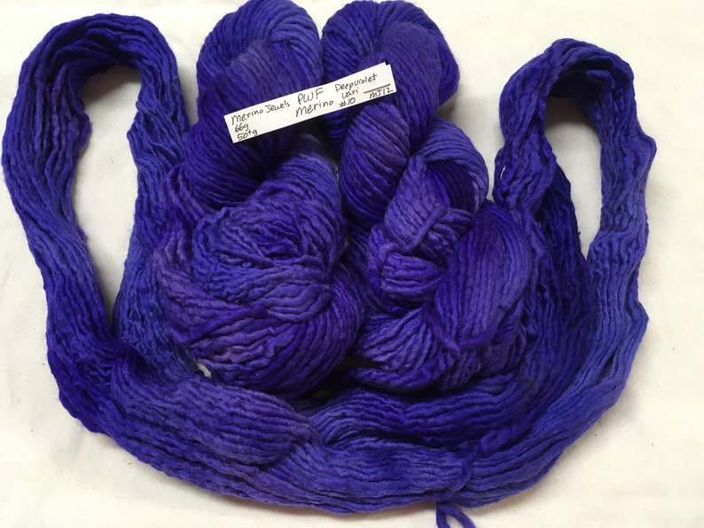 Luxury hand dyed merino yarn, multiple skeins, Pagewood Farm Merino Jewels Deep Violet 12