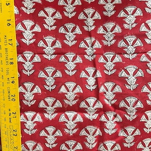 5 yards block print cotton from India