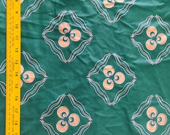 5 yards Ottoman Çintimani block print cotton Green/Gold/Silver