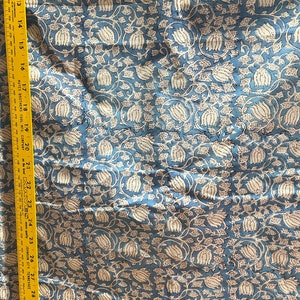 5 yards block printed cotton fabric from India