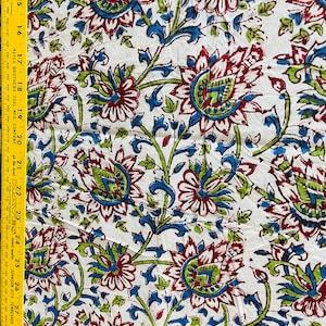 5 yards block print cotton from India