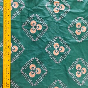 2 yards Ottoman Çintimani block print cotton Silver Gold Green