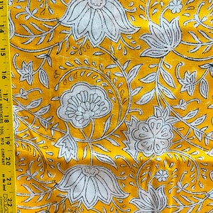 5 yards block print cotton from India