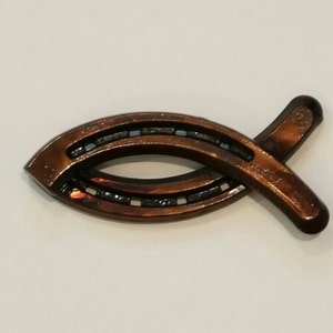 Horseshoe Fish Jesus Fish Made in Montana horseshoe cross Ichthys