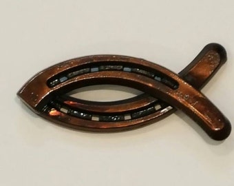 Horseshoe Fish Jesus Fish Made in Montana horseshoe cross Ichthys
